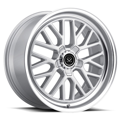 hợp kim nhôm bạc 1 mảnh rèn bánh xe thông qua tiêu chuẩn jwl cho xe hơi