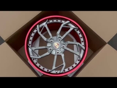 Custom Red Barrel và Grey Disc 1-PC đai rèn cho Porsche