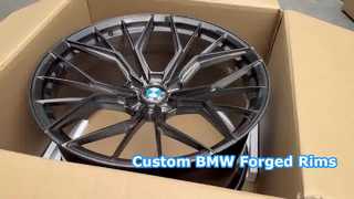 Vành rèn 1-PC màu xám Satin 18"~23" tùy chỉnh cho xe BMW