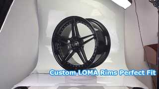 Vành LOMA 2-PC tùy chỉnh 21x9.0 và 21x10.5 Satin Black