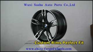 Vành 1-PC được gia công bằng máy màu đen Satin