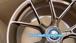 Bánh xe 1-PC màu đồng Porsche Satin có khóa trung tâm giả