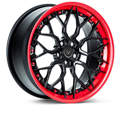 Son bóng màu đỏ Nói 3 mảnh bánh xe rèn Vành hợp kim 5X114.3 5X108 cho Ferrari 488