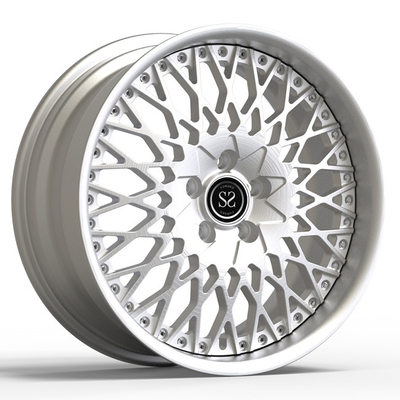 Bánh xe rèn 2 mảnh bằng nhôm 18X8 Kết thúc bằng kim loại cho vành xe Volkswagen Caddy