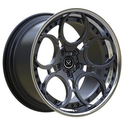 Bánh xe rèn 2 mảnh được đánh bóng 19 inch Nan hoa súng so le cho Toyota Supra Stepped