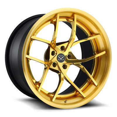 So le 19x10 19x12 Vành rèn Ba Lan cho Ford Mustang / Vành hợp kim màu vàng 19