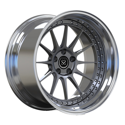 Ba Lan Stepped Lips Vành tùy chỉnh Bánh xe 20 inch cho Audi S3 Nan hoa màu xám 2 mảnh