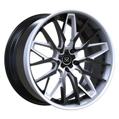Chevrolet Corvette 2 mảnh Vành rèn Bánh xe C8 so le 21inch Đen Hyper Silver