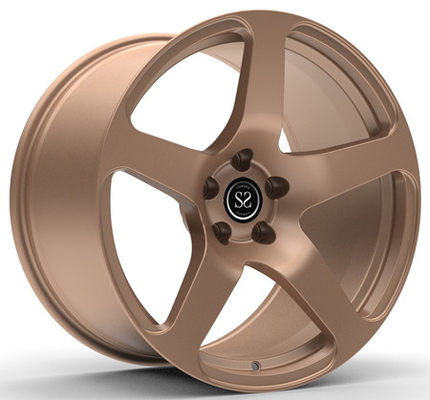 Bánh xe nguyên khối 1 mảnh Vành rèn cho Mustang GT 19 inch Đồng đen lõm