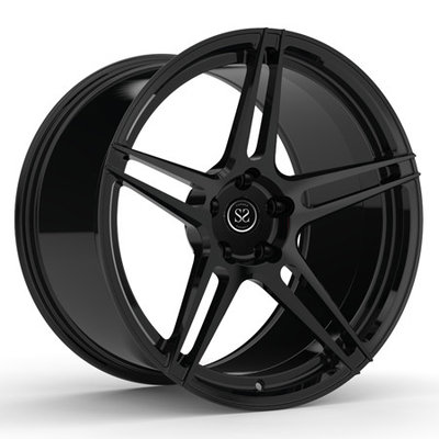 Bánh xe nguyên khối 1 mảnh Vành rèn cho Mustang GT 19 inch lõm Hyper Black