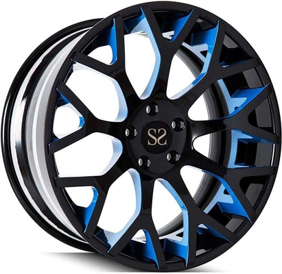 Màu đen bóng tùy chỉnh 3PC Vành hợp kim rèn 20inch Of 6064 - T6 SAE J2530