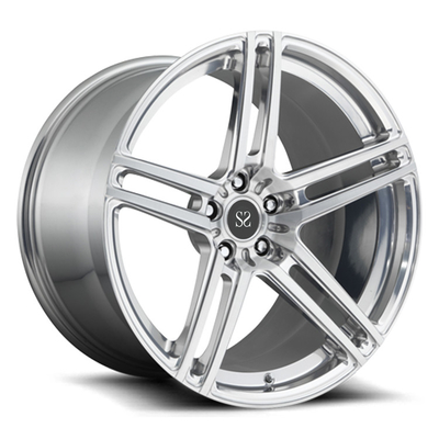 Silver Monoblock 21 Inch 1 Piece Forged Wheels Staggered cho Ferrari 488
