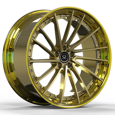 Jaguar F-Type R Aftermarket 2 chiếc bánh xe giả 22 inch tùy chỉnh vàng đánh bóng