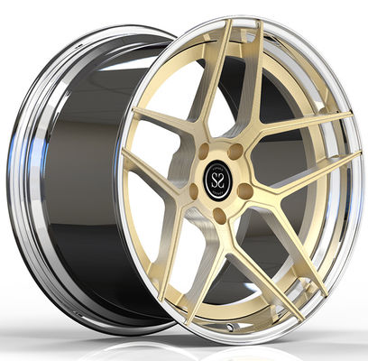 20x9.0 và 20x11 Vòng đan giả 2 PC tùy chỉnh bằng vàng chải cho Porsche 997 Turbo 2006