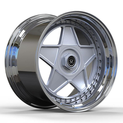 17x9 2 mảnh đốm rèn bóng môi và bạc trung tâm cho 1987 Mercedes 190E 16V