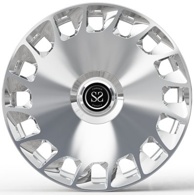 22x9.5 Brushed Face and Polished Windows Custom 1-PC Forged Rims for Range Rover 2021