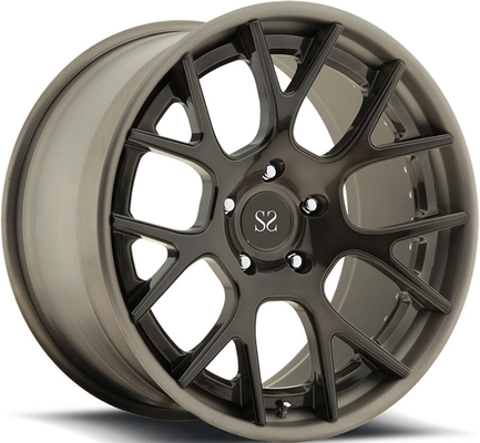 Mặt gia công màu đen Matt Bánh xe rèn hai mảnh cho BMW M3 5x112
