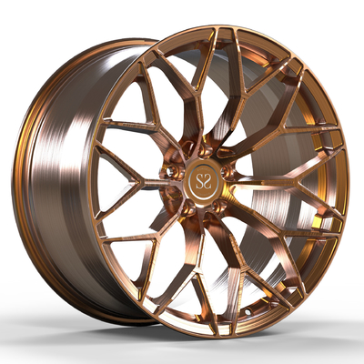 Bánh xe đúc nguyên khối 21 inch bằng đồng được đánh bóng cho Ferrari 458 vành hợp kim 1 mảnh