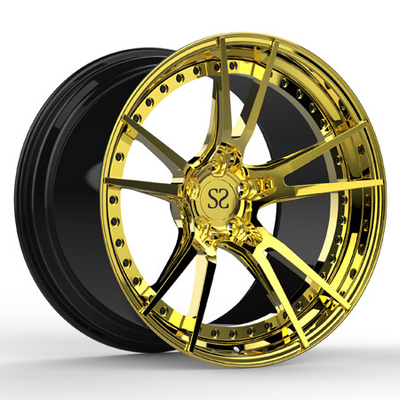 Bánh xe rèn đánh bóng 2 mảnh 20x10 inch Bmw M6 Golden Pcd 139.7mm