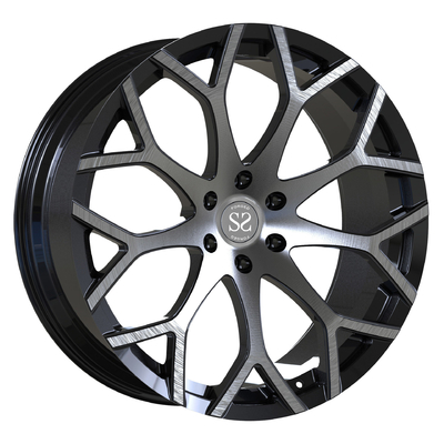 Mặt gia công màu đen Bánh xe đúc nguyên khối 1 mảnh Vành xe ESCALADE 24 inch so le