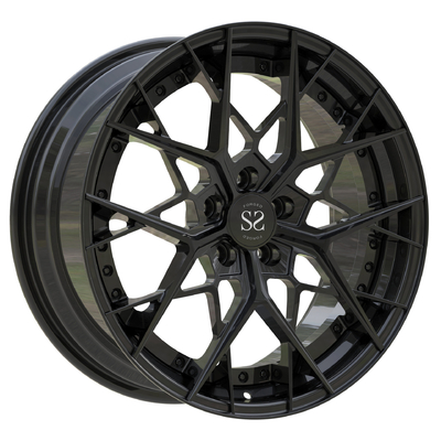 Thùng giữa được rèn 2 mảnh Bánh xe Đĩa màu đen mờ RS3 Auto Car Rims