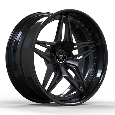 Bánh xe rèn hợp kim đen Chevy Nova 2 PC so le 18 inch 19 inch 18x8 19x9
