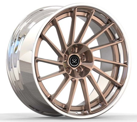 Bánh xe rèn 2 mảnh được chải đánh bóng cho Porsche Macan 21 inch so le