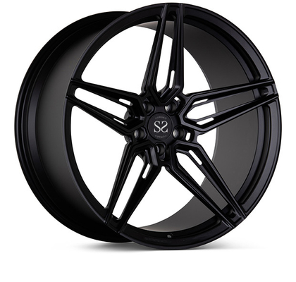 Bánh xe rèn kiểu Vossen 1 mảnh 24 inch Màu đen bóng cho vành xe sang trọng